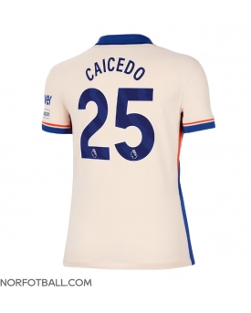 Billige Fotballdrakt Chelsea Moises Caicedo #25 Replika Bortedrakt Dame 2024-25 Kortermet